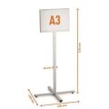 Informační stojan INFO STAND OUTDOOR, antracitově-šedá, A3, DURABLE 502957
