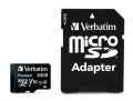 Paměťová karta Premium, microSDXC, 64GB, CL10/U1, 70/10 MB/s, adaptér, VERBATIM