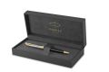Kuličkové pero Royal Sonnet Premium, černá, 1 mm, kovové černé tělo, zlatý klip, PARKER 7010599002