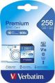 Paměťová karta Premium, microSDXC, 256GB CL10/U1, s adaptérem, VERBATIM