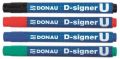 Permanentní popisovač D-signer U, modrá, 2-4mm, kuželový hrot, DONAU