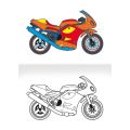 Omalovánka A5 - Motorky Omalovánka A5 - Motorky