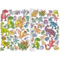 Omalovánka A4 se samolepkami - Dinosauři