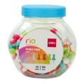 Špendlíky na nástěnku DELI - 100 ks / barevný mix Špendlíky na nástěnku DELI - 100 ks / barevný mix