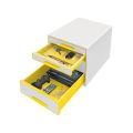 Zásuvkový box Leitz WOW - 2+2 zásuvky / žlutá Zásuvkový box Leitz WOW - 2+2 zásuvky / žlutá