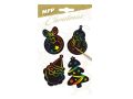 závěs vánoční škrabací obrázek set 4ks 1001 11x19cm 8886449