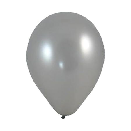 Balón M 25 cm, stříbrný / 100 ks / Balón M 25 cm, stříbrný / 100 ks /
