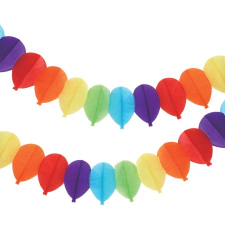 Balónky s girlandou, papírové, 3 m