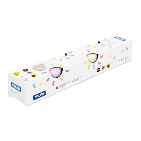 Barvy prstové MILAN 40 ml - sada 6 pastelových barev Barvy prstové MILAN 40 ml - sada 6 pastelových barev