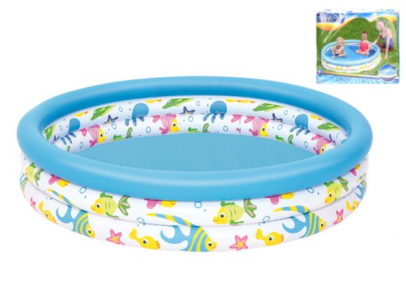 Bazén nafukovací 122x25cm 3komory 140L 24m+ v sáčku