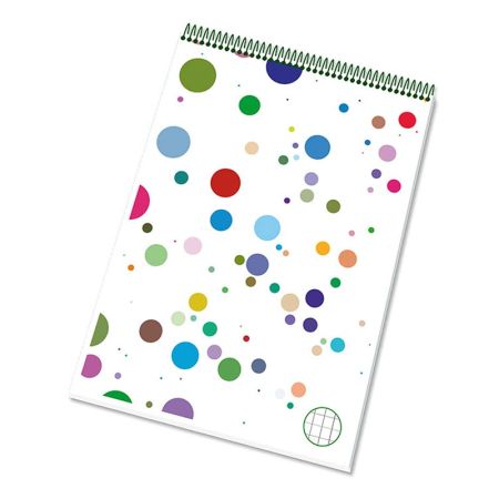 Blok A4 pozn. spirála v hlavě - čtverečkovaný / 50 listů