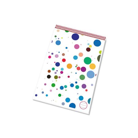 Blok A5 poznámkový s horní spirál. vazbou, 50-listový