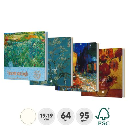 Blok na skicování a malbu Van Gogh 19x19 cm 64 listů /95g Blok na skicování a malbu Van Gogh 19x19 cm 64 listů /95g