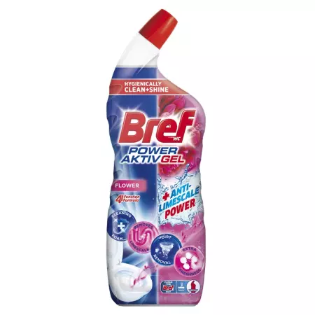 Bref WC Gel 700ml Power Aktiv - Flower Bref WC Gel 700ml Power Aktiv - Flower