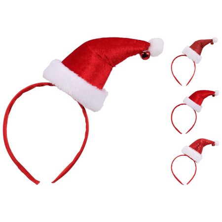 Čelenka - Mikulášská čepice s rolničkami (mix 3 barev)