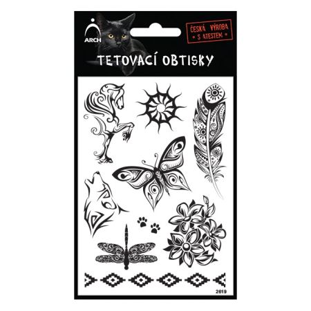 Černé tetovací obtisky - kůň
