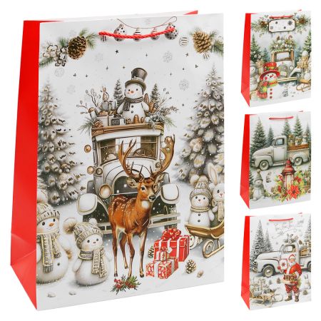 Darčeková taška vianočná 32x26x12 cm (mix 4 dizajnov - /cena za 1 ks) Darčeková taška vianočná 32x26x12 cm (mix 4 dizajnov - /cena za 1 ks)