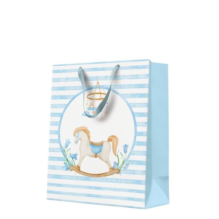 Dárková taška kraft large 26,5x33,5x13 cm Pastel Dream Blue Dárková taška kraft large 26,5x33,5x13 cm Pastel Dream Blue