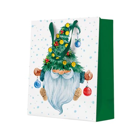 Dárková taška vánoční 20x25x10 cm Fancy Gnome