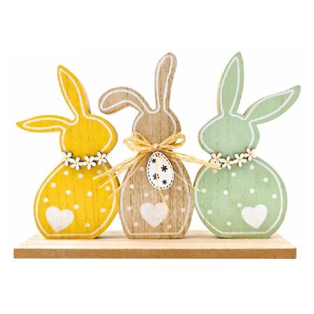 Dekorace Zajíci 26 x 19 x 5 cm k postavení