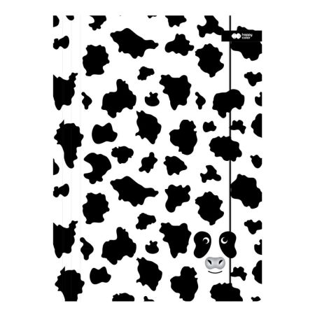 Deska s gumičkou Happy Color 24 x 31 cm (A4) karton - Black&White kravička