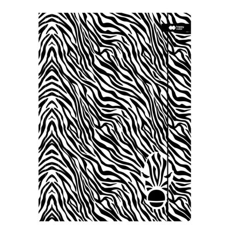 Deska s gumičkou Happy Color 24 x 31 cm (A4) karton - Black&White zebra