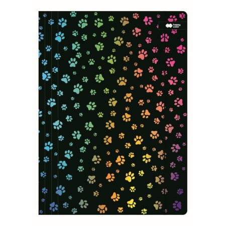 Deska s gumičkou Happy Color 24 x 31 cm (A4) karton - Miaow černá