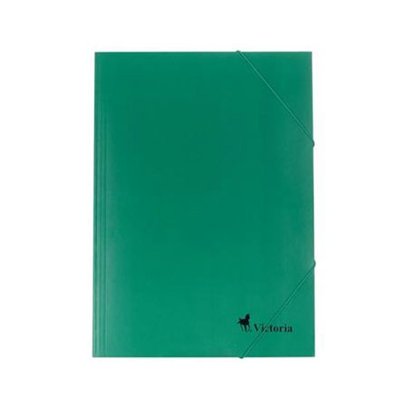 Deska s gumičkou, kartonová A4, VICTORIA, zelená