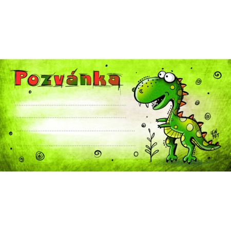 Dětská pozvánka na párty - Dráček, bal. 10 ks Dětská pozvánka na párty - Dráček, bal. 10 ks