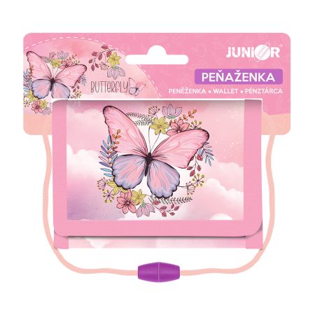 Dětská textilní peněženka JUNIOR S9 Butterfly - motýl Dětská textilní peněženka JUNIOR S9 Butterfly - motýl