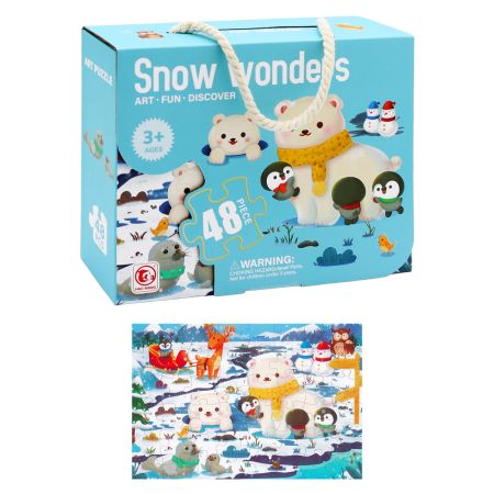 Dětské puzzle 50 x 34 cm (48 dílků) - Snow Wonders Dětské puzzle 50 x 34 cm (48 dílků) - Snow Wonders