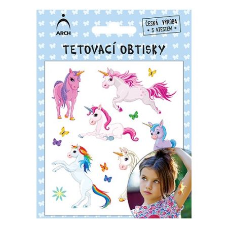 Dětské tetovací obtisky - jednorožci 03