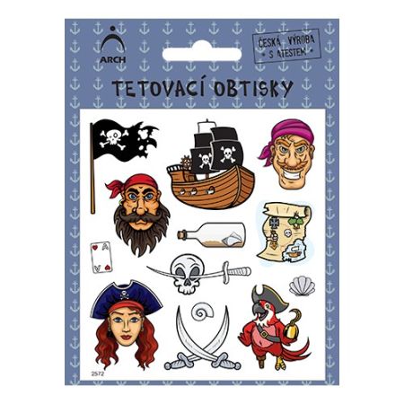 Dětské tetovací obtisky - piráti 02 Dětské tetovací obtisky - piráti 02