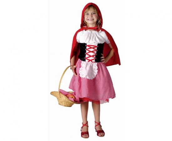 Dětský kostým Červená Karkulka (halenka, sukně, plášť s kapucí), velikost 110 /120 cm