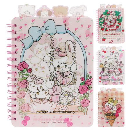 Dětský spirálový zápisník, 120 listů - Králík/Kočka (mix vzorů)