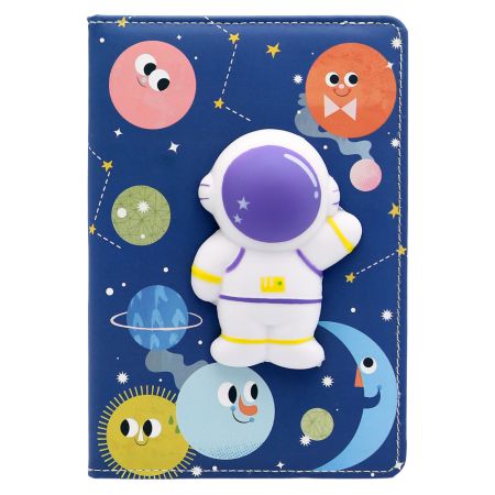 Dětský zápisník A5, 80 listů, měkké PU desky - Space