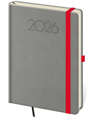 Diář 2026 denní A5 New Praga - tmavě šedý