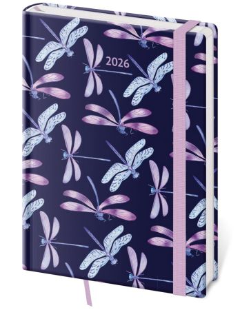 Diář 2026 týdenní A5 Vario - Vážka s gumičkou