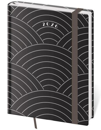 Diář 2026 týdenní B6 Vario - Kulatý s gumičkou