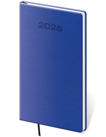 Diář 2026 týdenní kapesní diář A5 Soft - modrý