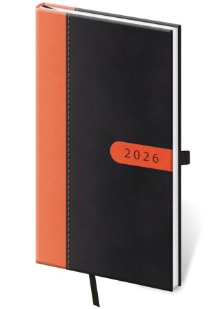 Diář 2026 týdenní kapesní diář Bora - černý/oranžový Diář 2026 týdenní kapesní diář Bora - černý/oranžový
