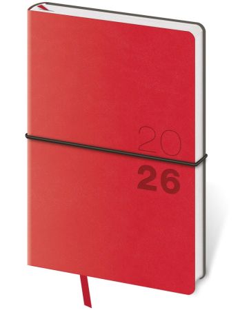 Diář 2026 týdenní kapesní Flexio - červený