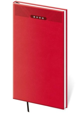 Diář 2026 týdenní kapesní Tisk Classic - červený Diář 2026 týdenní kapesní Tisk Classic - červený