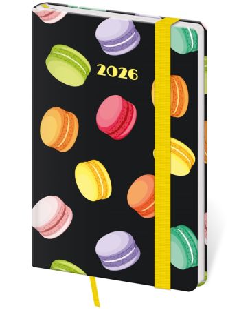 Diář 2026 týdenní kapesní Vario - Macarons s gumičkou