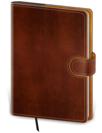 Diář 2026 Weekly Pocket Flip - hnědý/hnědý