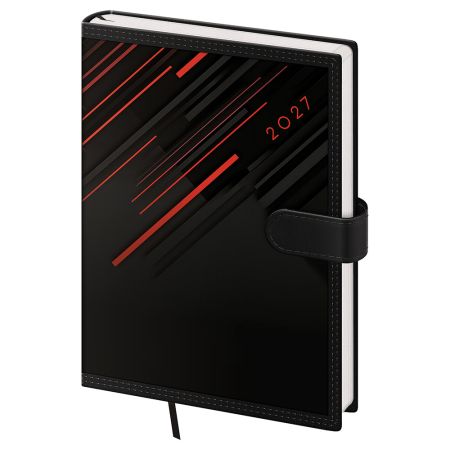 Diář 2027 denný A5 Tone - červená s magnetom