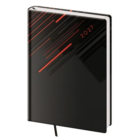 Diář 2027 denný A5 Vario - 1 RED LINES