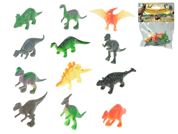 Dinosaurus  5cm 12druhů 12ks v sáčku