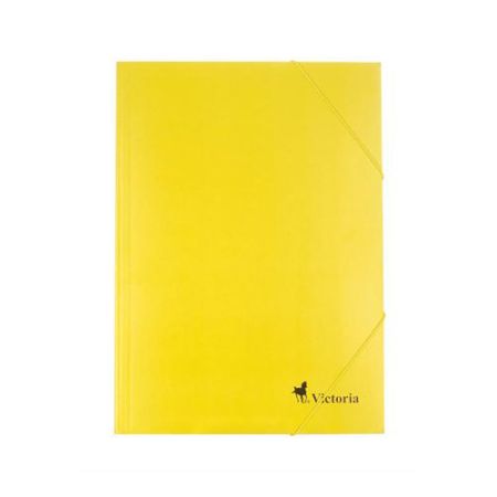 Doska s gumičkou, kartonová, A4, VICTORIA, žlutá