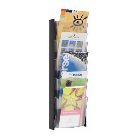 Držák, katalogový nástěnný A5, 5 složek, černý